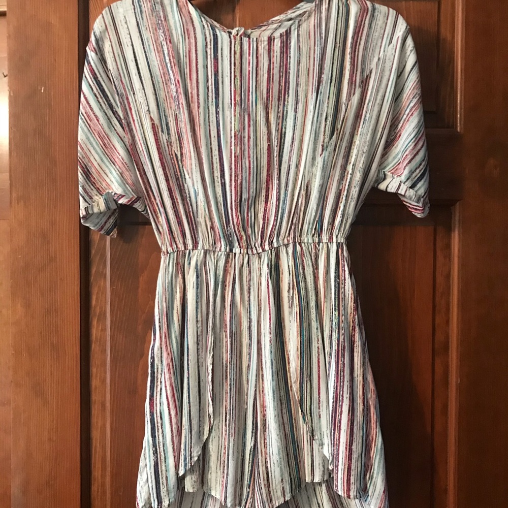 BCBG Multicolor stripe romper. Size XS